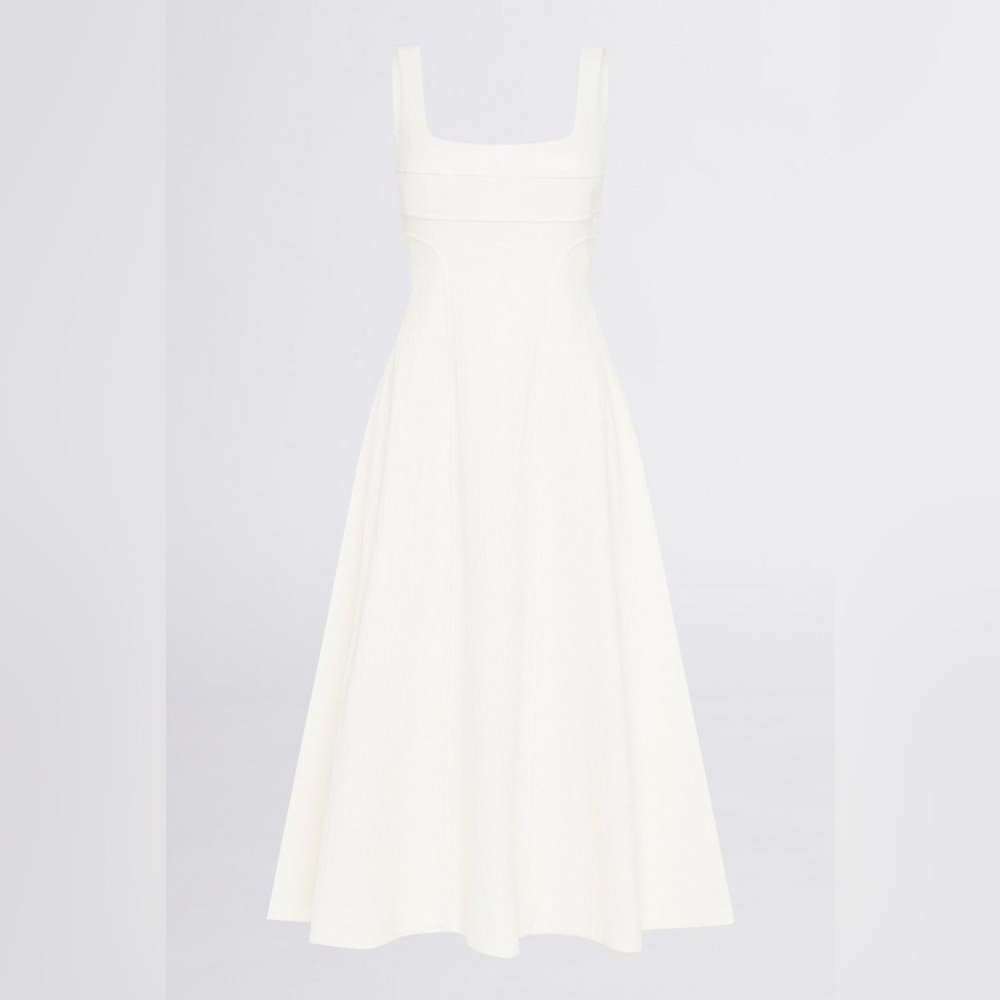 SHEIKE Blissful Ivory White Textured Midi Dress NWT RRP$250 - Picture 7 of 13